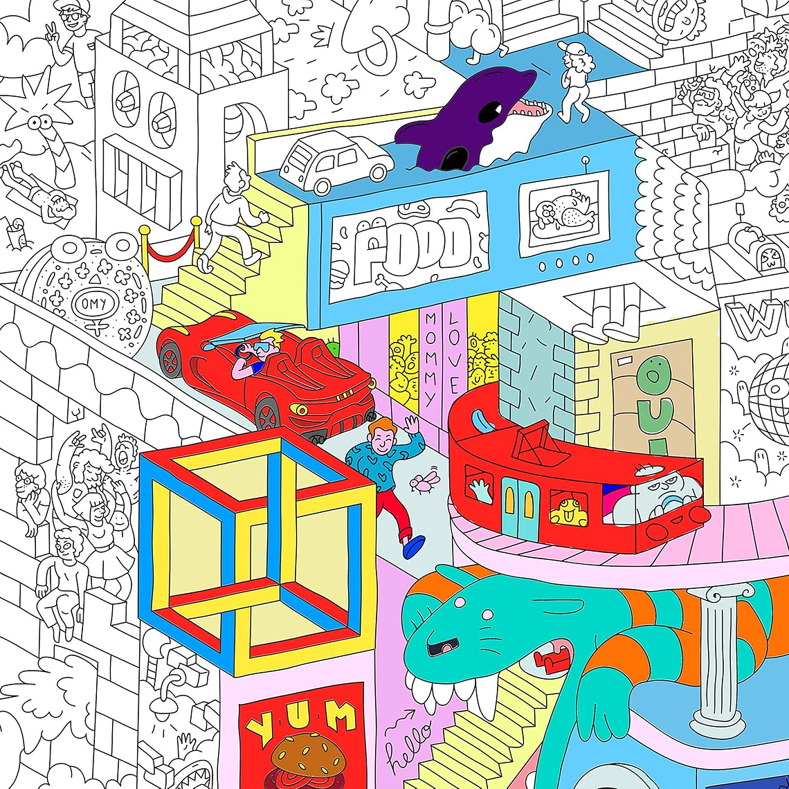 OMY Poster para colorir - Party 70x100cm 4