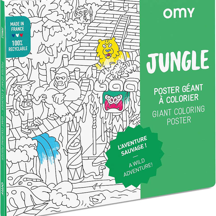  OMY Póster para colorir Selva 70x100cm 1