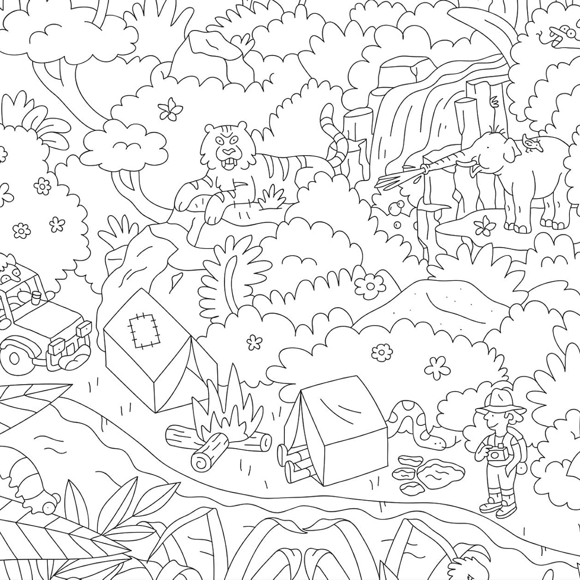  OMY Póster para colorir Selva 70x100cm 2