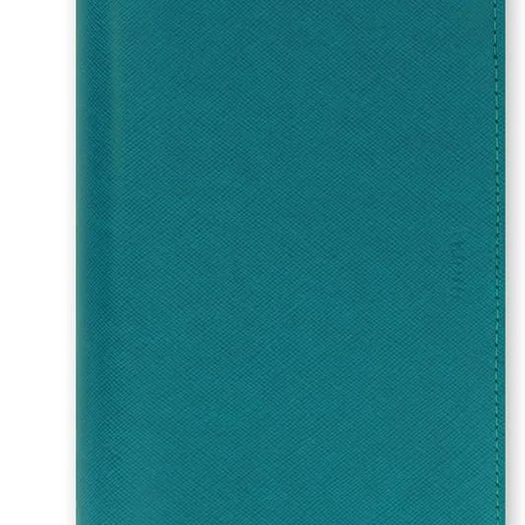 Filofax Organizador Saffiano' Compact com fecho de correr  azul Aqumarine 1