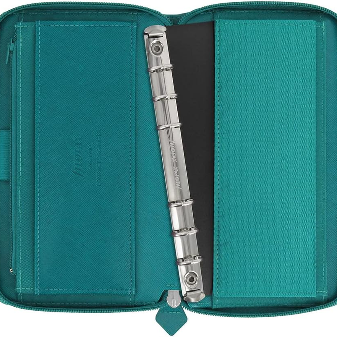 Filofax Organizador Saffiano' Compact com fecho de correr  azul Aqumarine 2