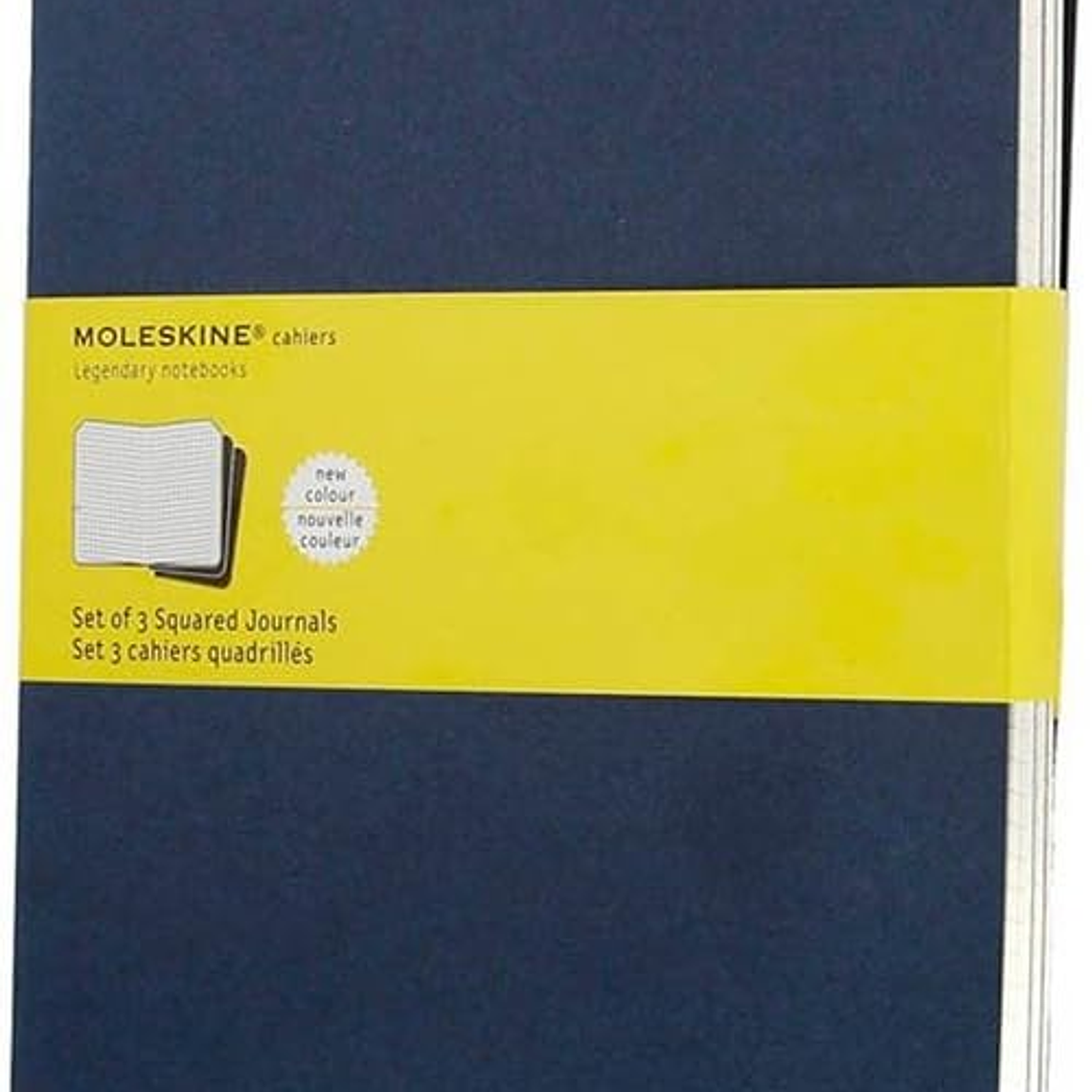 Moleskine Cahier - Conjunto de 3 cadernos quadriculados extragrandes, azul-marinho 1