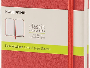Moleskine caderno liso Classic, grande, cor laranja coral