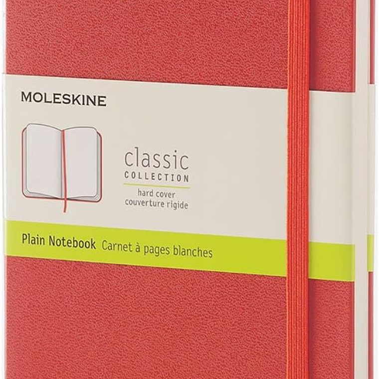 Moleskine caderno liso Classic, grande, cor laranja coral 1