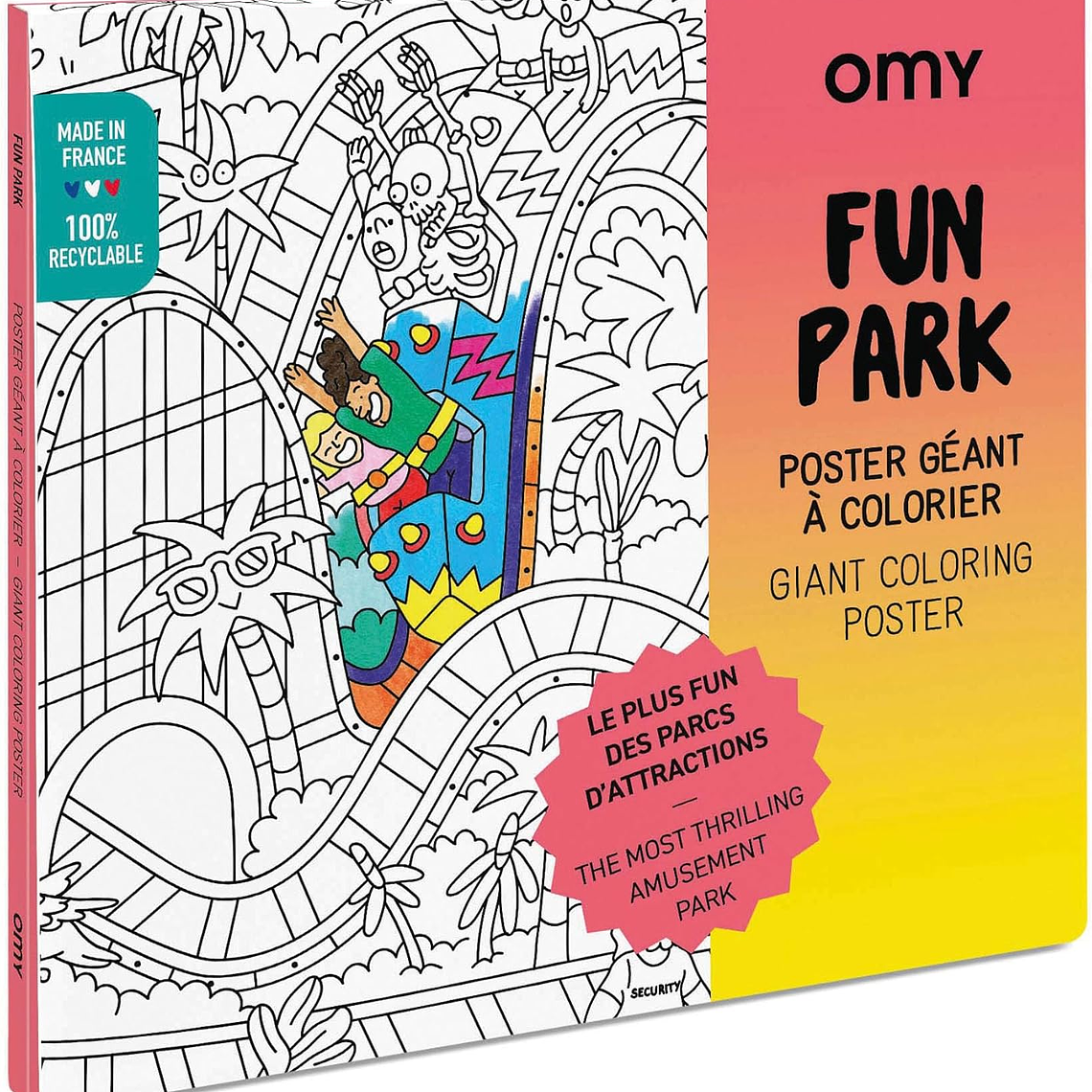  OMY Póster para colorir Fun Park 70x100cm 1