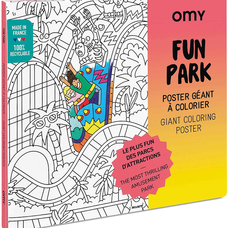  OMY Póster para colorir Fun Park 70x100cm 1
