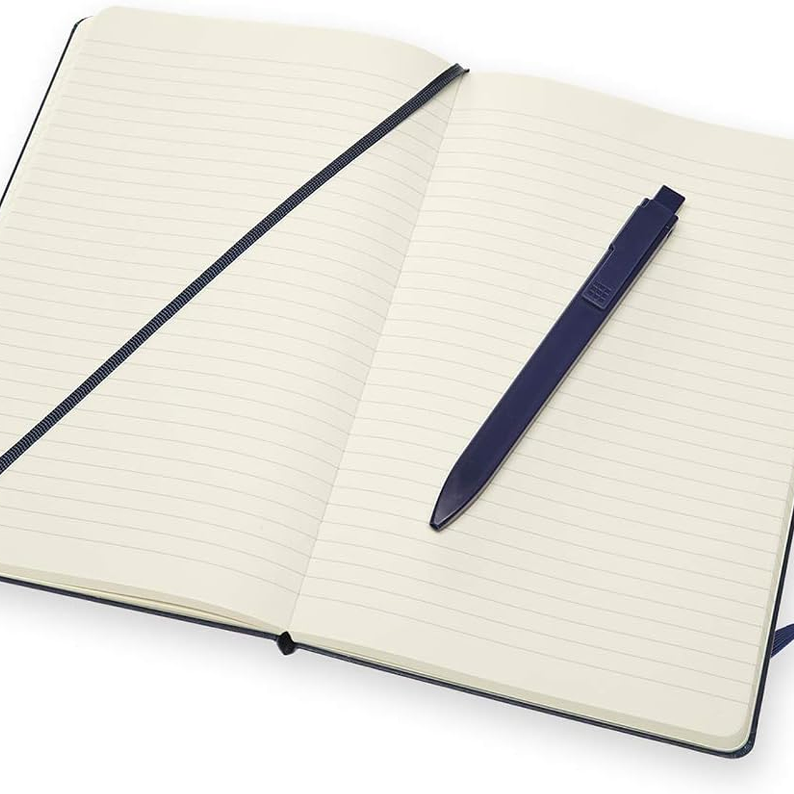 Moleskine Conjunto Caderno Grande Classic Pautado capa dura Azul Safira + Caneta 