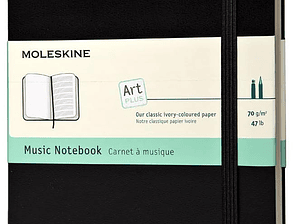 Moleskine - Art Collection Caderno de música, grande capa dura, com pautas musicais