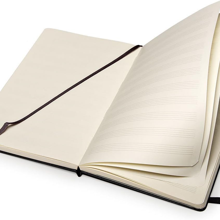 Moleskine - Art Collection Caderno de música, grande capa dura, com pautas musicais 5