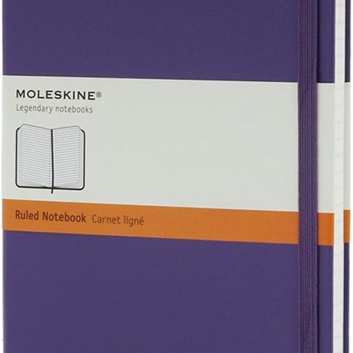 Moleskine Bloco de notas clássico pautado, capa dura, violeta, de bolso 1
