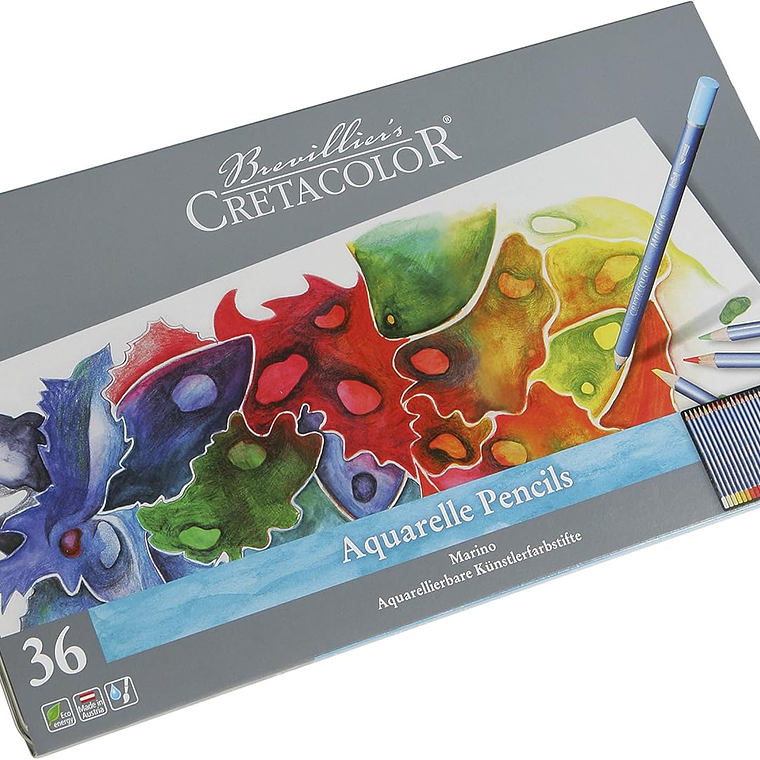 CRETACOLOR aguarela marinha pack de 36 lápis de madeira 1