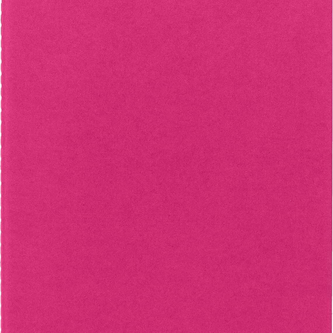 Moleskine Cahier Conjunto de 3 Caderno Lisao, Capa de Cartão com Costura de Algodão Visível, Cor Kinetic Rosa, Tamanho Extra Grande 2