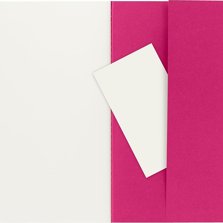 Moleskine Cahier Conjunto de 3 Caderno Lisao, Capa de Cartão com Costura de Algodão Visível, Cor Kinetic Rosa, Tamanho Extra Grande 3