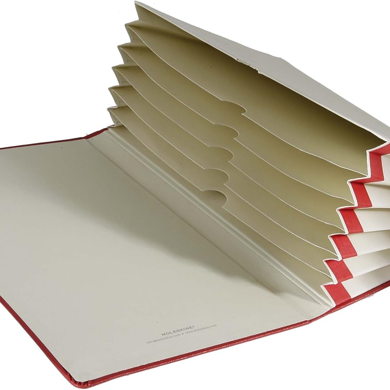 Moleskine Arquivo, vermelho, grande, capa dura 3