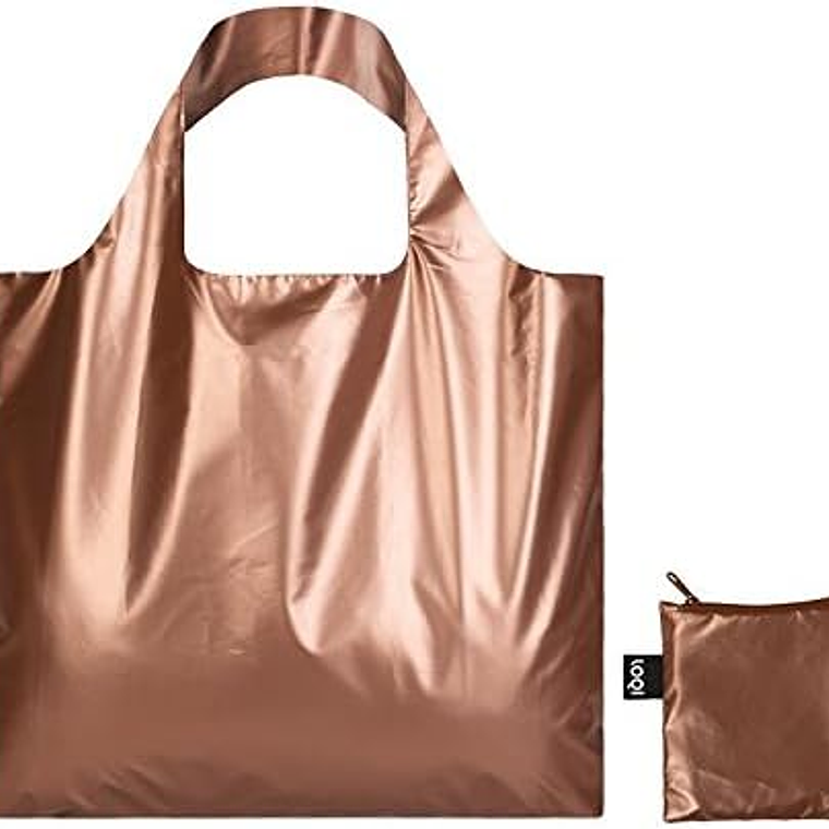 LOQI  mala de ombro rosa dourado 2