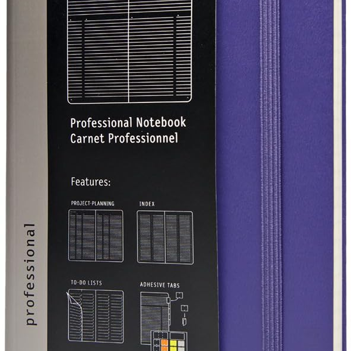 Moleskine - Pro Collection, caderno de escritório, bloco de notas de trabalho, capa dura, cor púrpura brilhante, grande 13 x 21 cm, 240 páginas 1