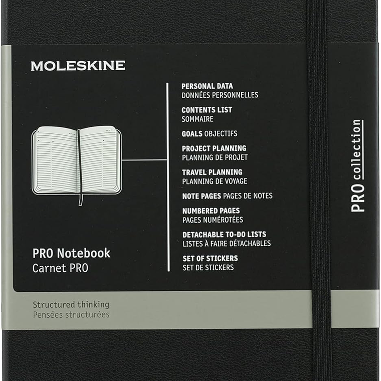 Moleskine Caderno Pro Notebook Hard Grande Preto 1