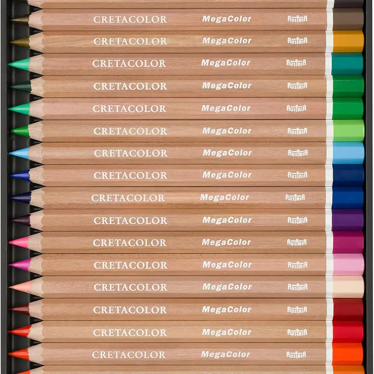 Cretacolour 24 Lápis de cor 24 MEGA COLOR em caixa de metal 3