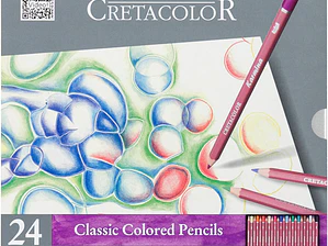 CRETACOLOR Karmina, lápis de artista resistentes à água, 24 lápis de cor