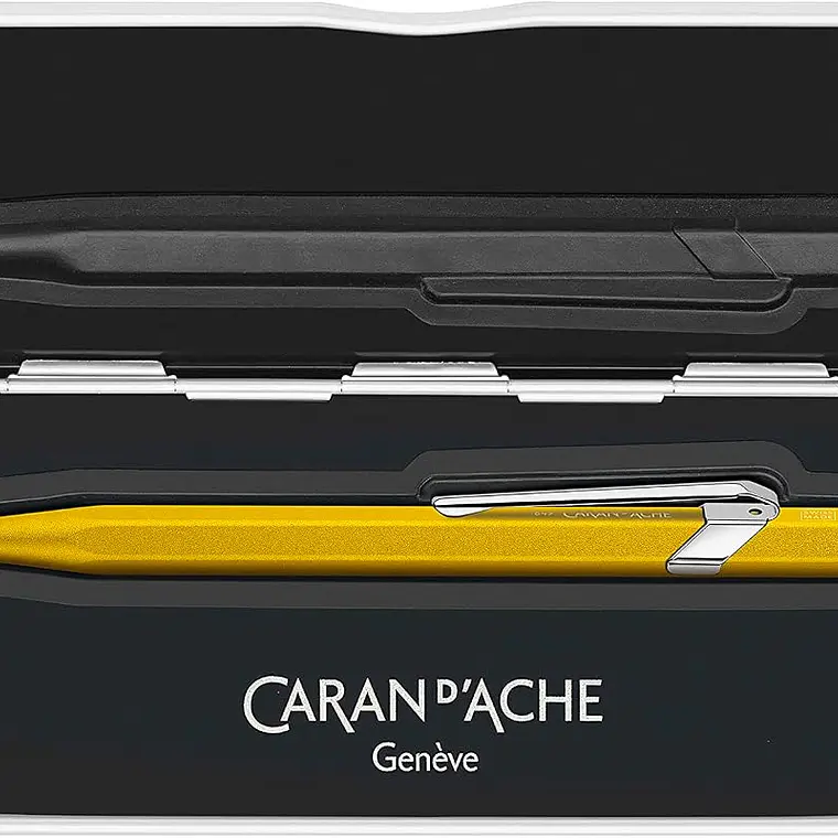 Caran d'Ache Esferográfica Colormat-x  849 cor amarelo com estojo, 0849.743 1