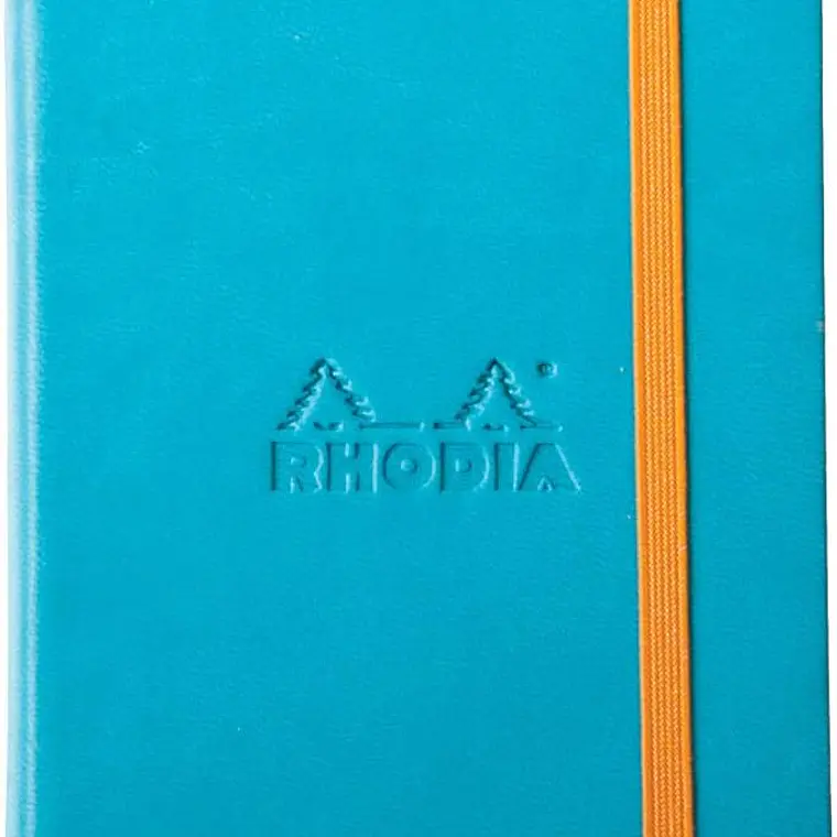 Rhodia Caderno e Bloco de Notas A6 Pautado Azul Turquesa 1