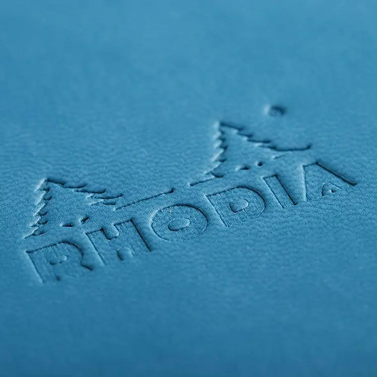 Rhodia Caderno e Bloco de Notas A6 Pautado Azul Turquesa 3