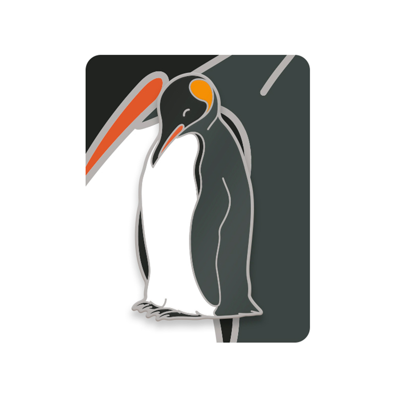 Pin Pingüino rey (adulto) 1
