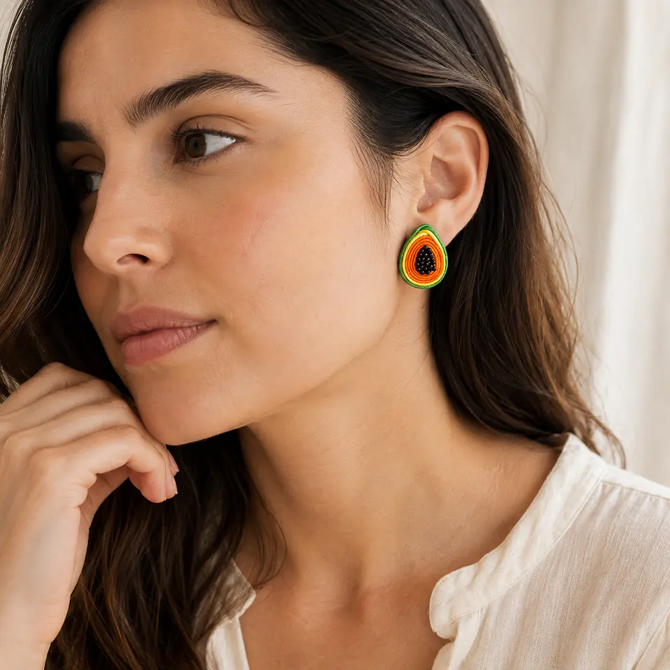 Aretes Papaya 3