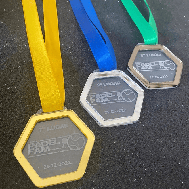 Medalla Hexagonal de Acrílico 1