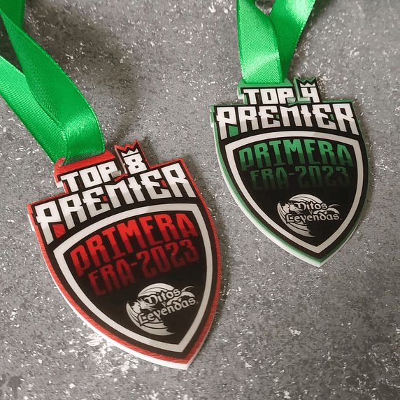 Medalla Forma Escudo de Acrílico Sublimado 3