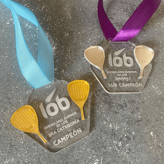 Medalla Dos Palas de Acrílico 2