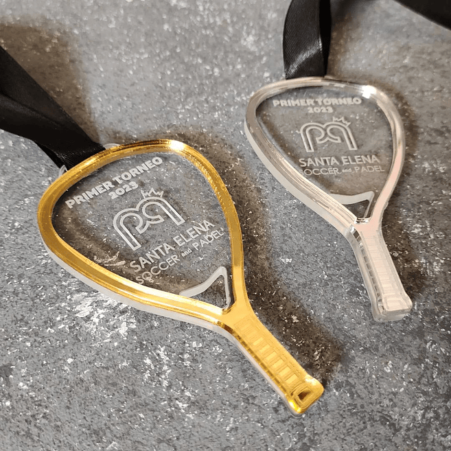 Medalla Forma Pala Pádel de Acrílico 2