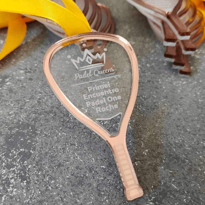 Medalla Forma Pala Pádel de Acrílico 3
