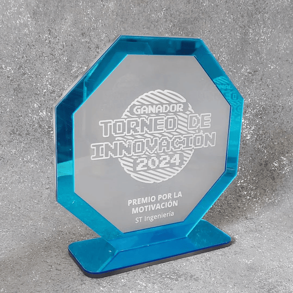 Galardón Octagonal de Acrílico 2