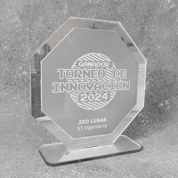 Galardón Octagonal de Acrílico 3