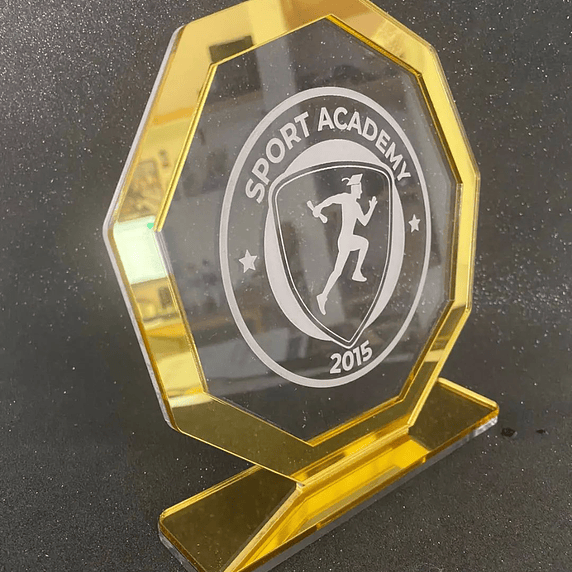 Galardón Octagonal de Acrílico 4