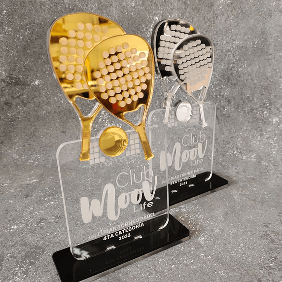 Galardón Dos Palas de Acrílico 4