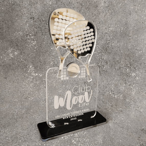 Galardón Dos Palas de Acrílico 3