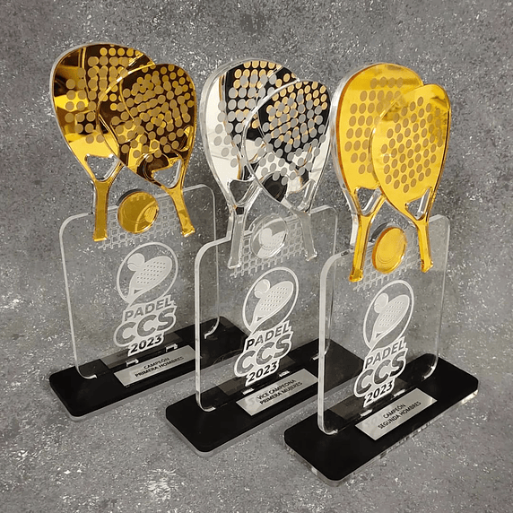 Galardón Dos Palas de Acrílico 2