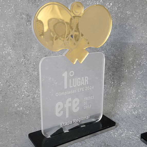 Galardón Ping Pong de Acrílico 1