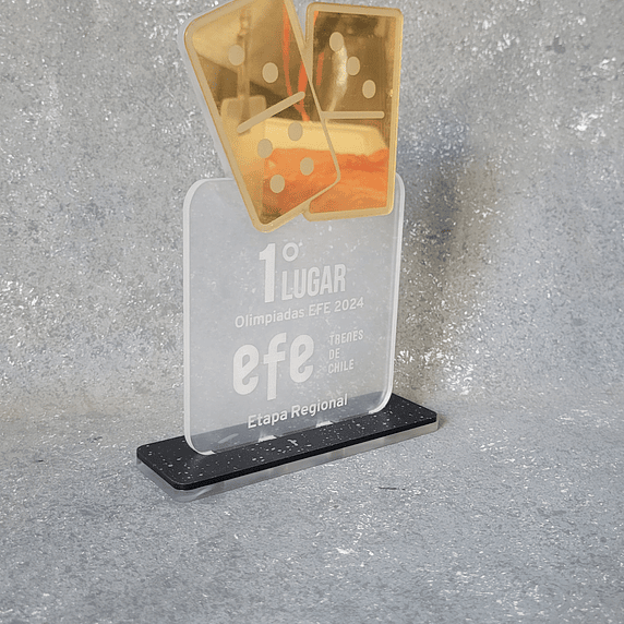 Galardón Dominó de Acrílico 2