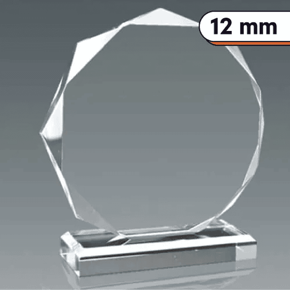 Galvano de Cristal Octagonal 12mm de Espesor 1