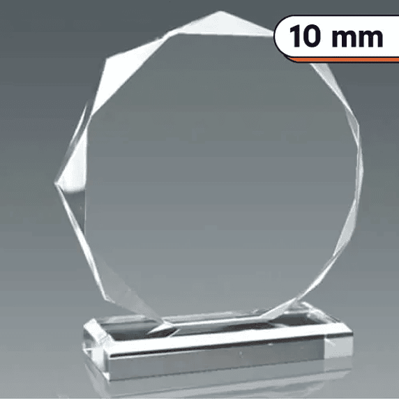 Galvano de Cristal Octagonal 10mm de Espesor 1