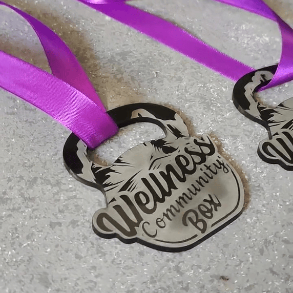 Medalla Forma Pesa Rusa de Acrílico 2