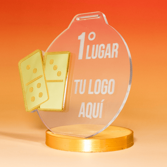 Medalla Dominó de Acrílico 1