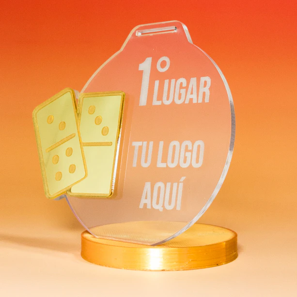 Medalla Dominó de Acrílico 2