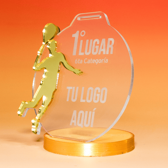 Medalla Jugador Pádel de Acrílico 2