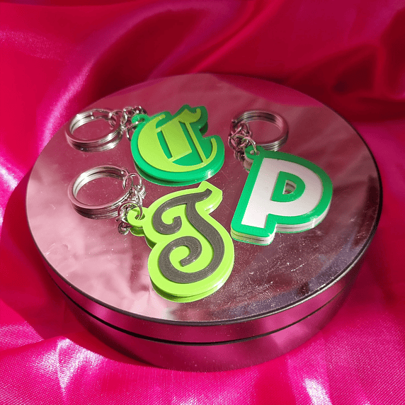 Llaveros por capas impresos en 3D 5