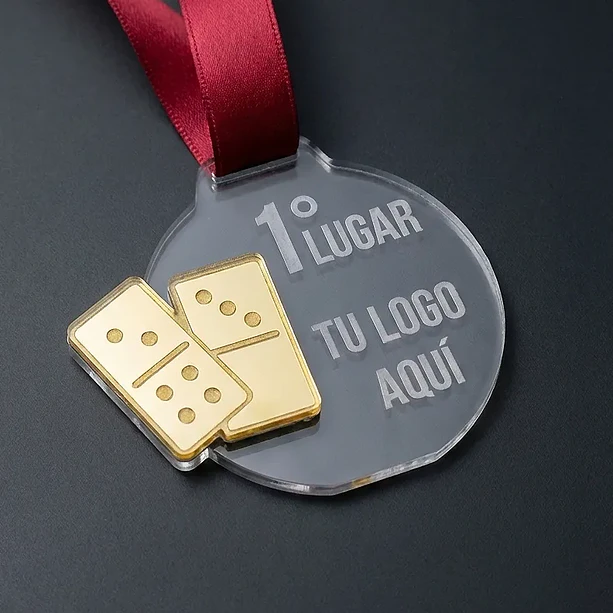 Medalla Dominó de Acrílico 1
