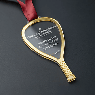 Medalla Forma Pala Pádel de Acrílico